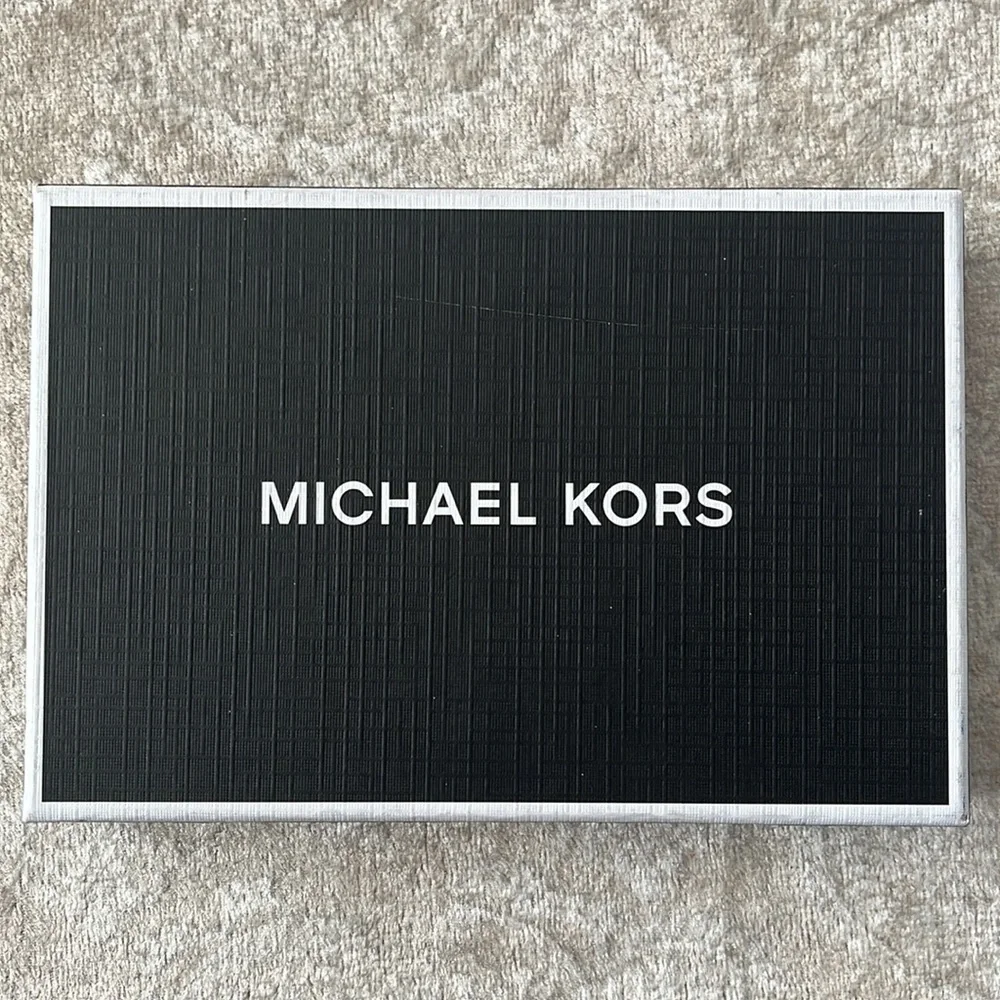 Brand New Michael Kors Admiral Blue Camo Card Holder Case & Key Fob Ring Set